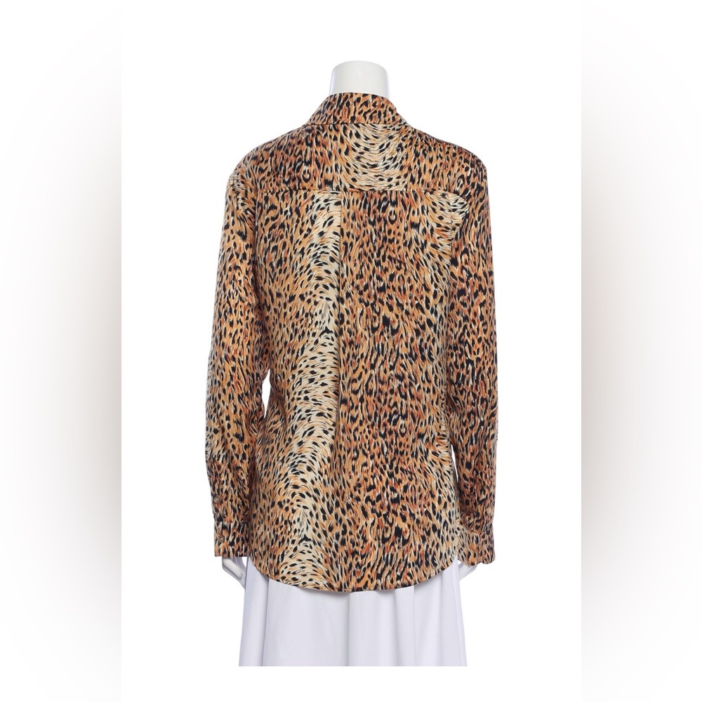 Le Superbe Leopard Print Long Sleeve Button-Up Top. Pants also available. - Picture 3 of 4